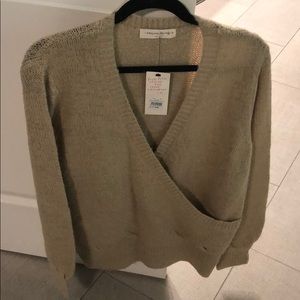 American threads crossover sweater